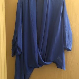 Maurices Asymmetrical Blue Top